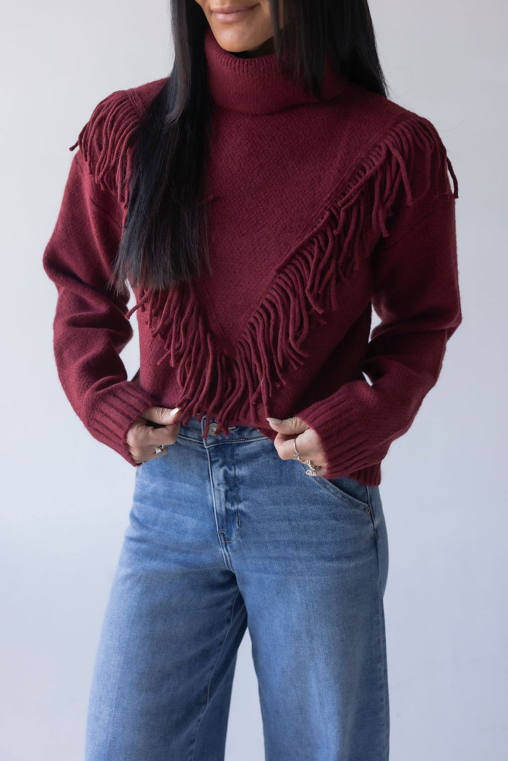 Maddison Fringe Trim Sweater