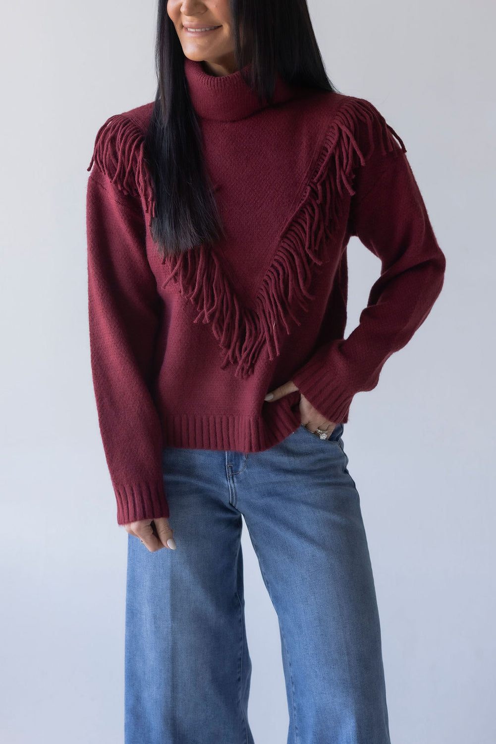 Maddison Fringe Trim Sweater