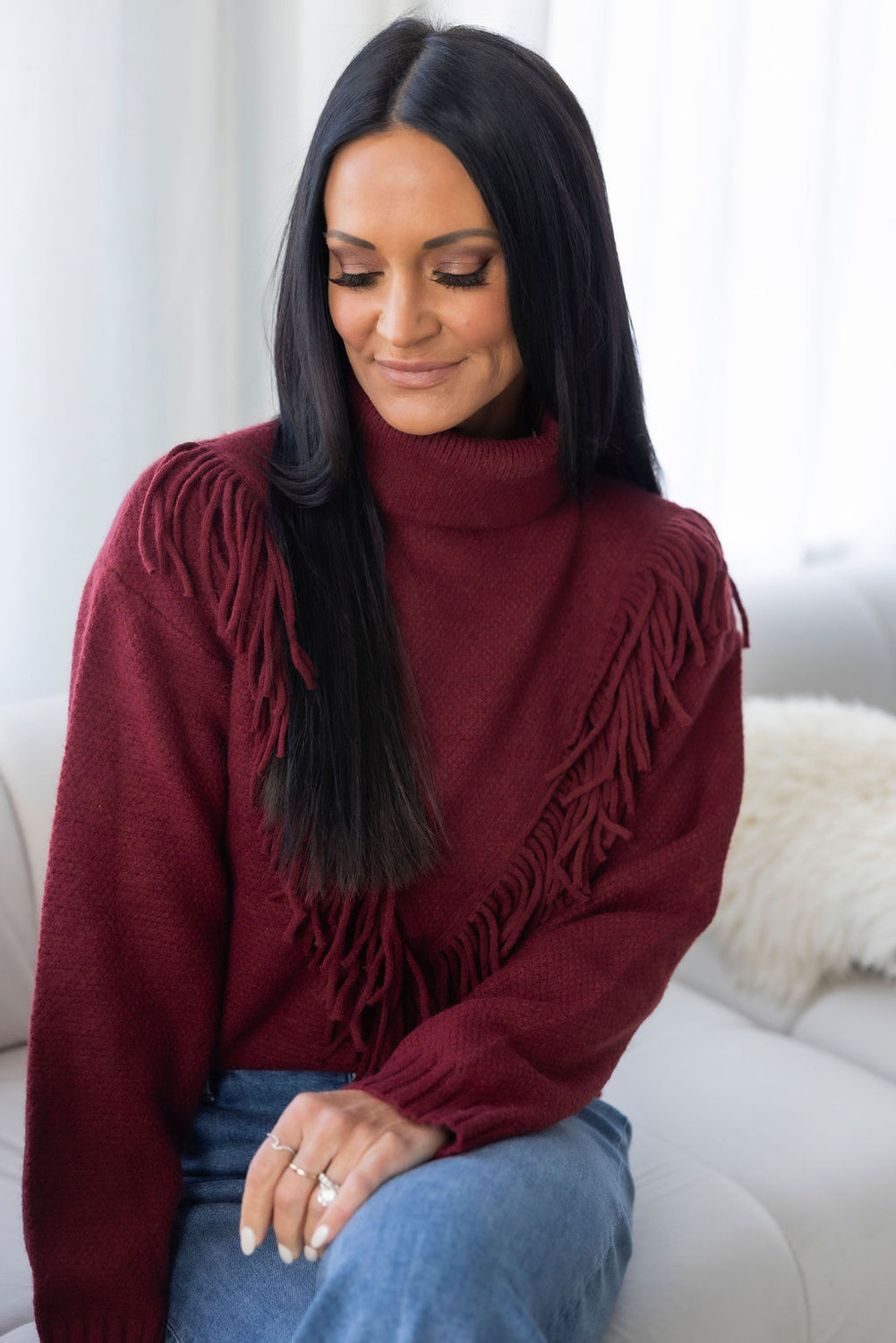 Maddison Fringe Trim Sweater