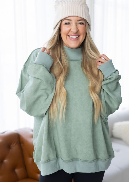 Shon Mock Neck Sweatshirt product view