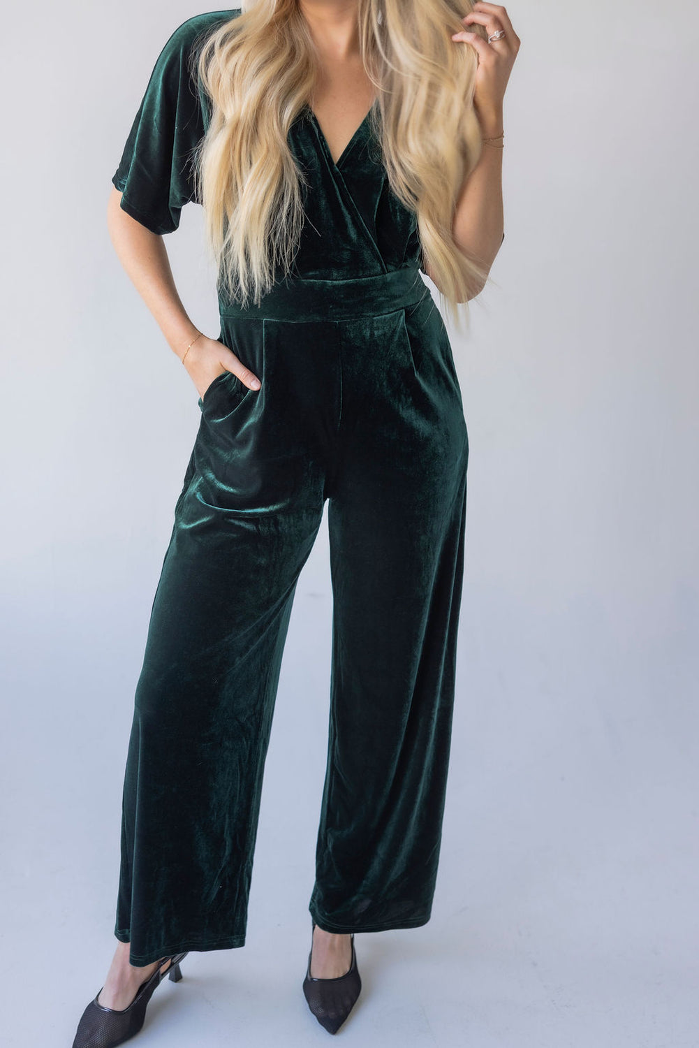Zarah Velvet Pocketed Jumpsuit