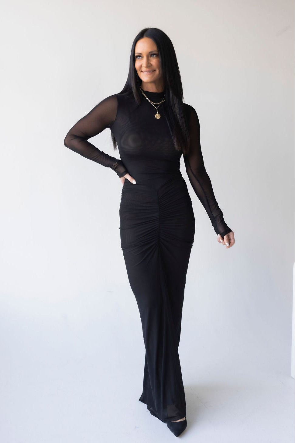 Miya Mesh Maxi Dress