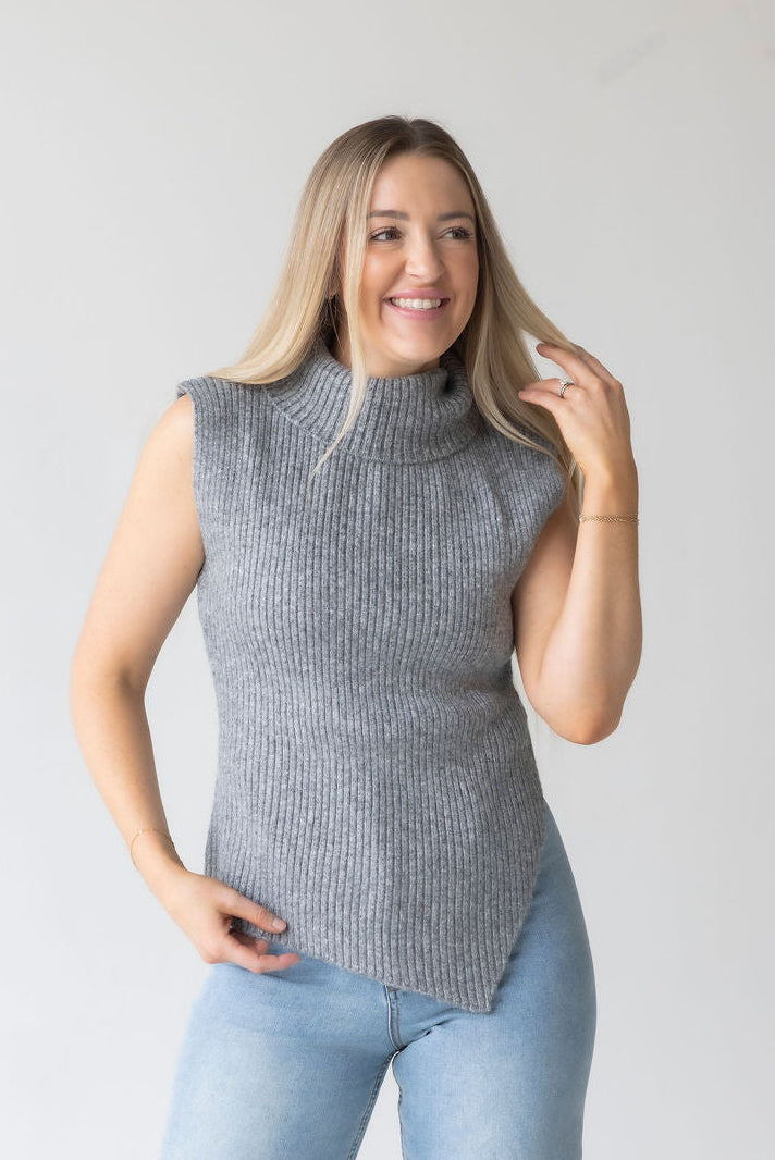image of Lanae Sleeveless Turtleneck Sweater