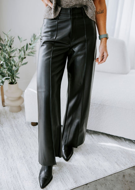 Hilarie Faux Leather Pants product view
