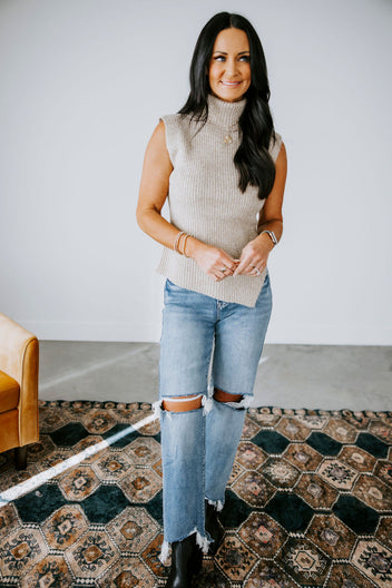 Lanae Sleeveless Turtleneck Sweater