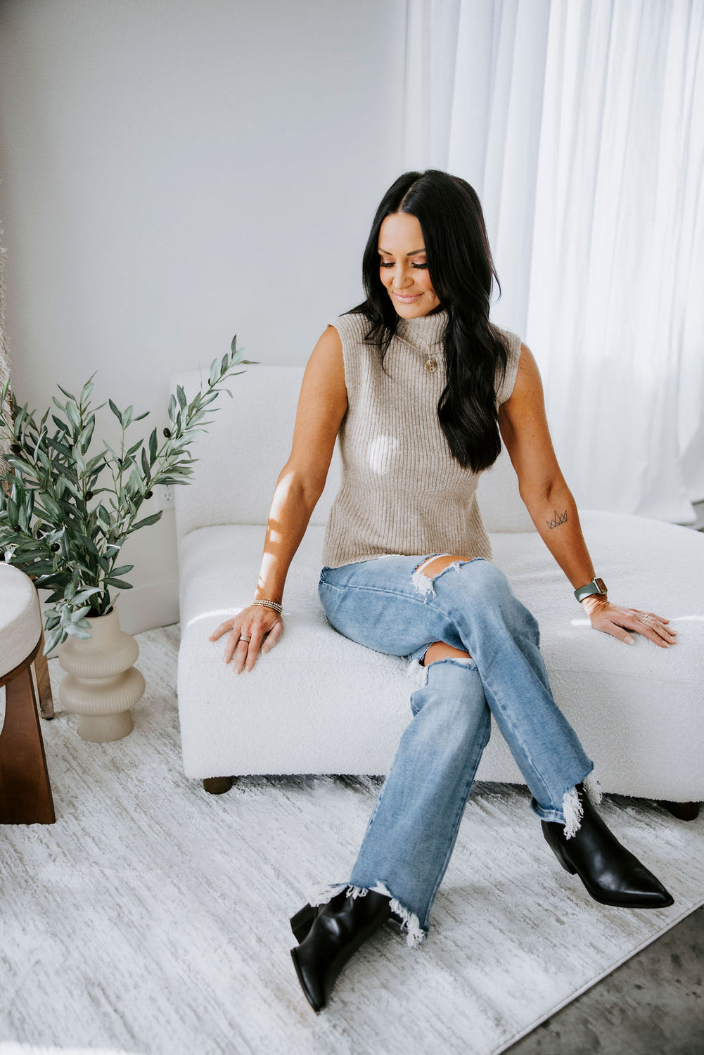 Lanae Sleeveless Turtleneck Sweater