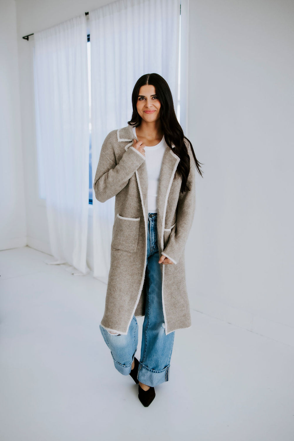 Vickie Longline Knit Jacket