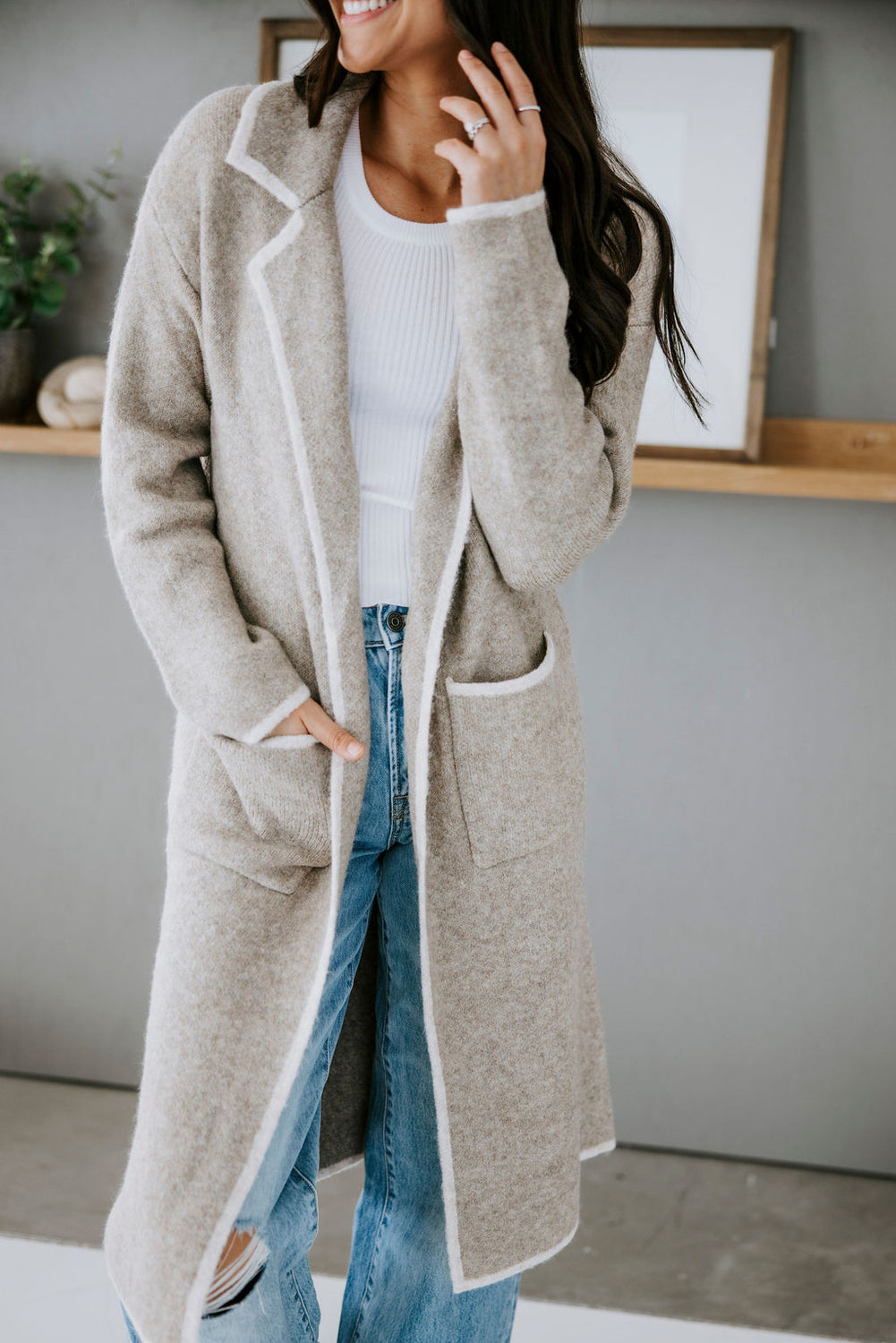 Vickie Longline Knit Jacket