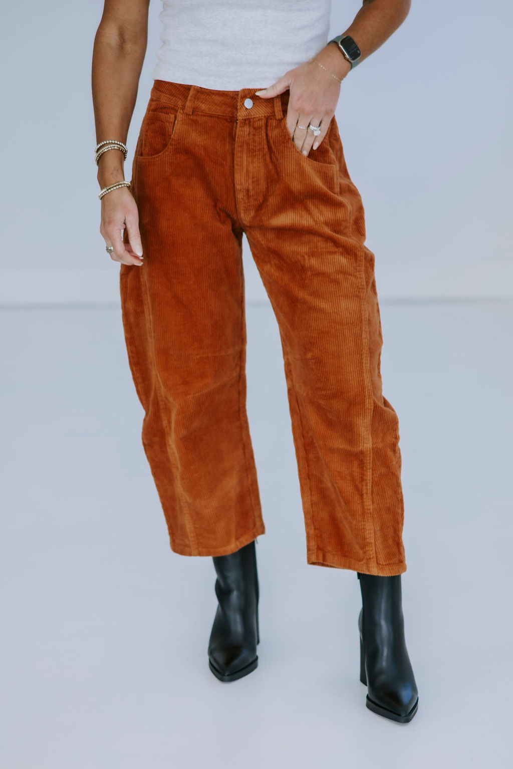 image of Cassidie Corduroy Barrel Pants
