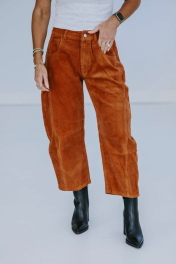 Cassidie Corduroy Barrel Pants