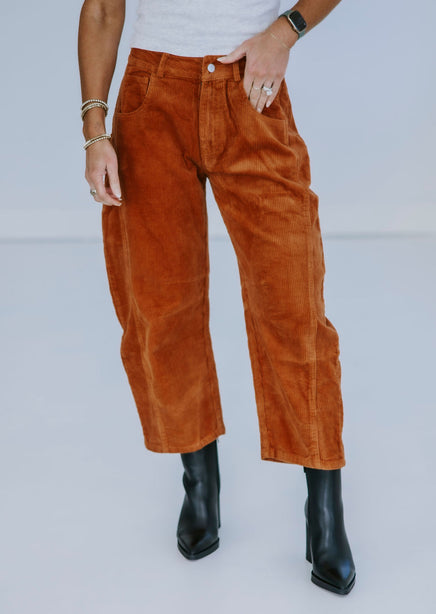 Cassidie Corduroy Barrel Pants product view