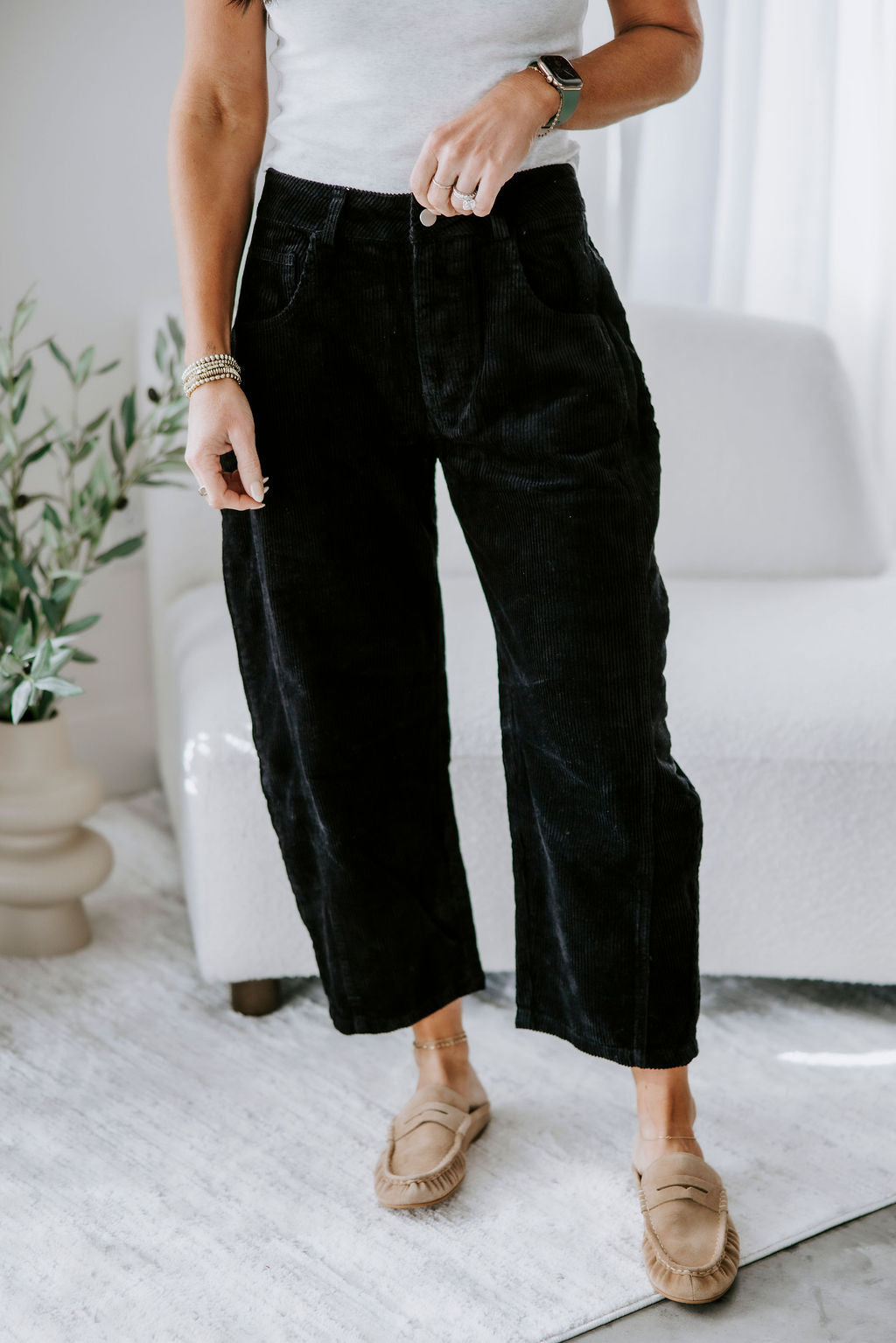 image of Cassidie Corduroy Barrel Pants