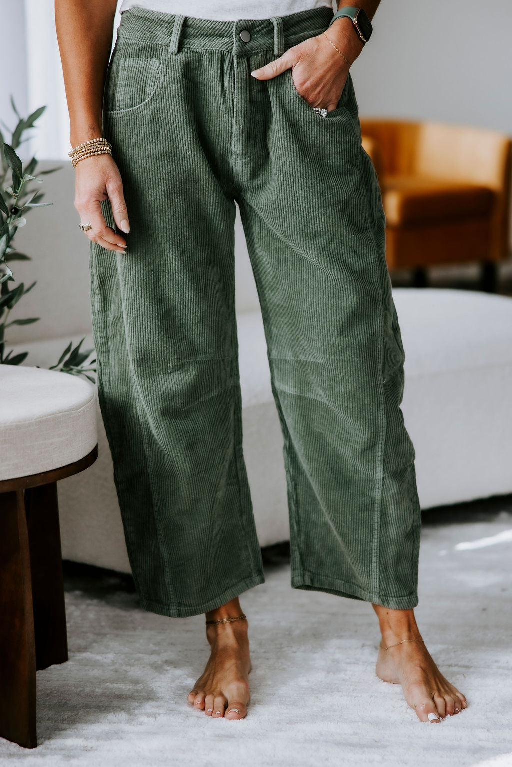 image of Cassidie Corduroy Barrel Pants