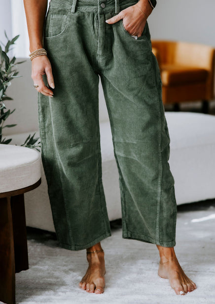 Cassidie Corduroy Barrel Pants product view