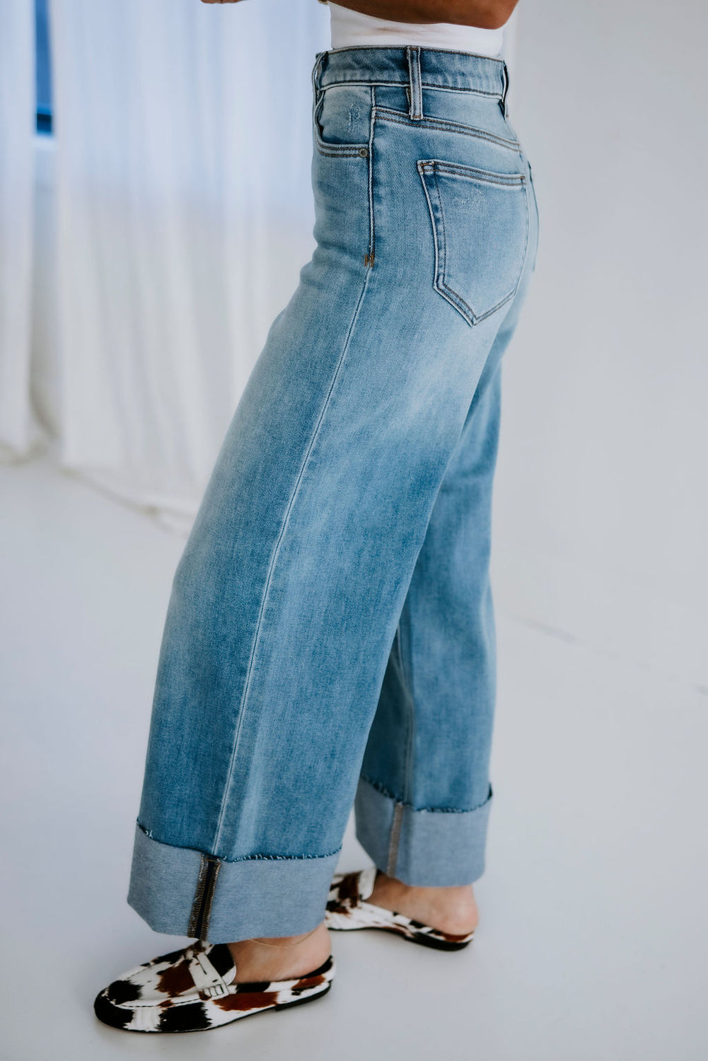 Hansin Hidden Wide Leg Jeans