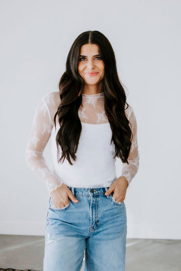 Ember Floral Mesh Top