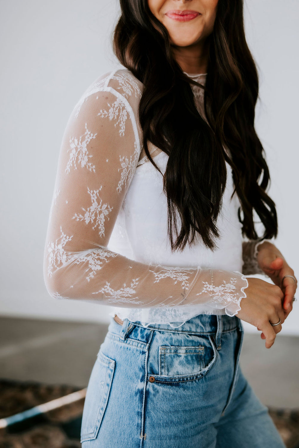 Ember Floral Mesh Top