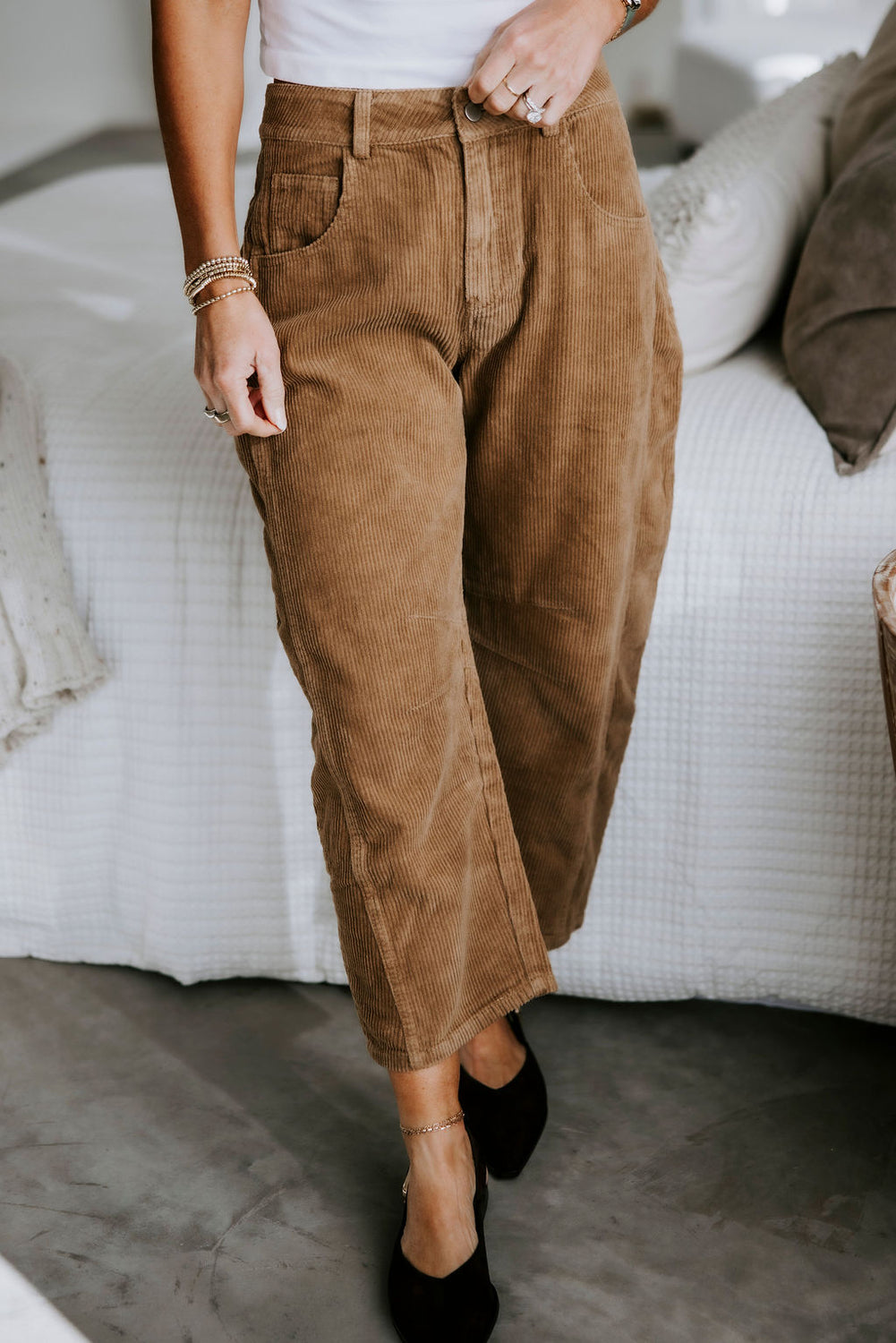 Cassidie Corduroy Barrel Pants